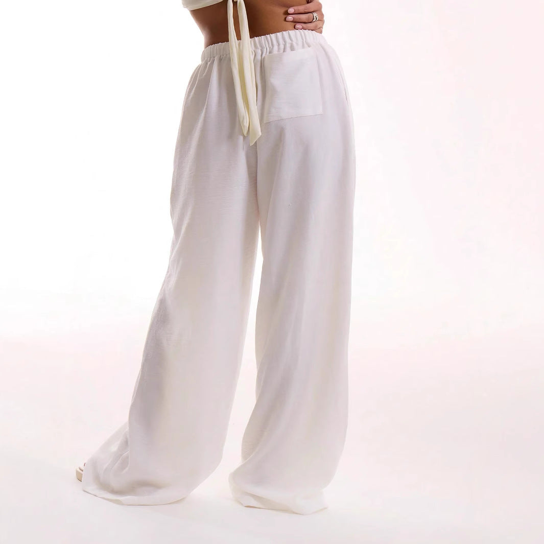 Elske | Dames Broek – Wijde Pijpen – Ademend Materiaal – Elastische Taille – Relaxte Pasvorm