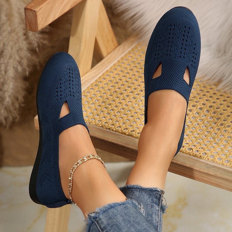 Wendeline | Dames Overschoenen – Orthopedisch, Slip-On Design met Ronde Neus en Ademend Breisel