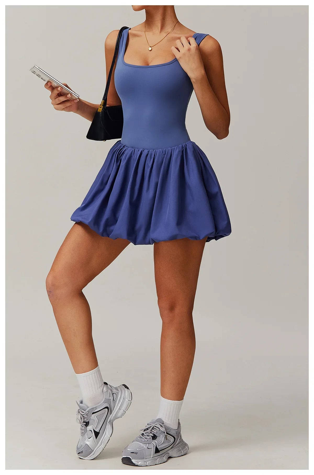 Elena Playsuit Dames | Sportieve Jumpsuit met Rok en Ingebouwde Shorts