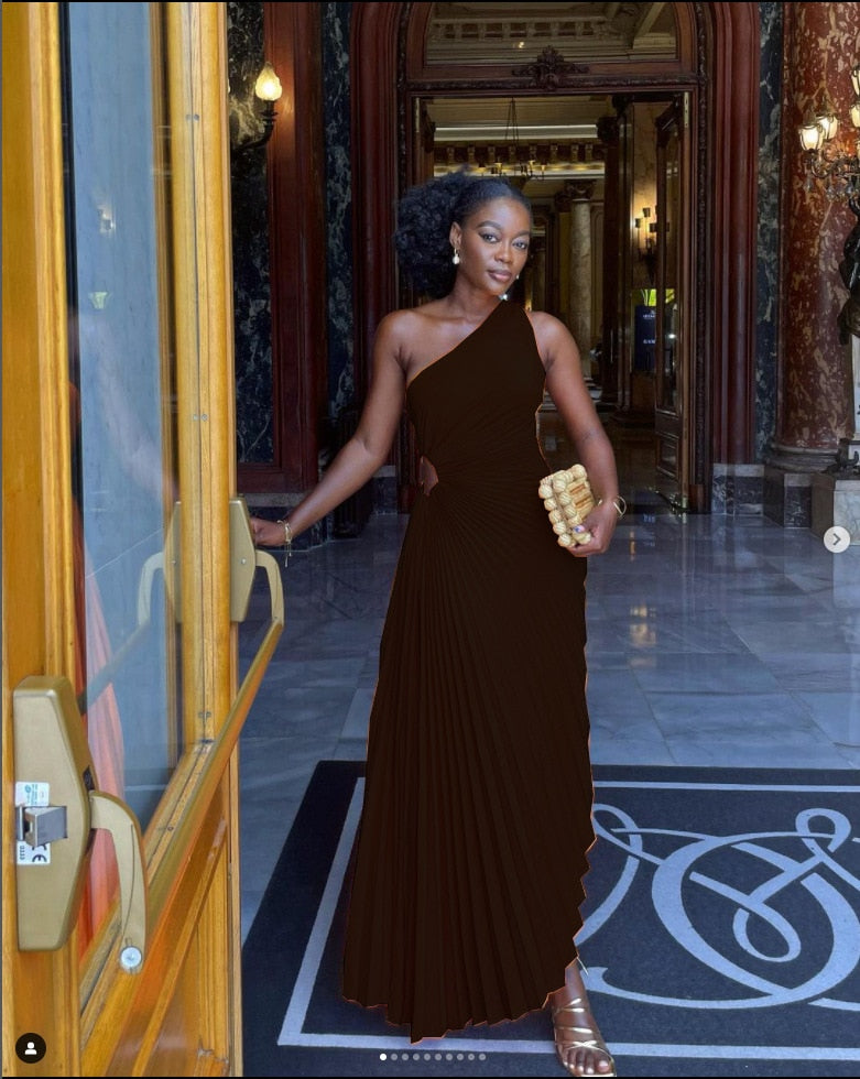 Floretta | Dames Maxi-Jurk, Elegante Plooiende Design voor Lente en Zomer