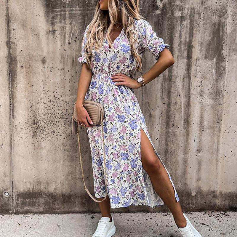 Lydie | Zomerjurk voor Dames – Tijdloos Ontwerp met Elegante Mouwen
