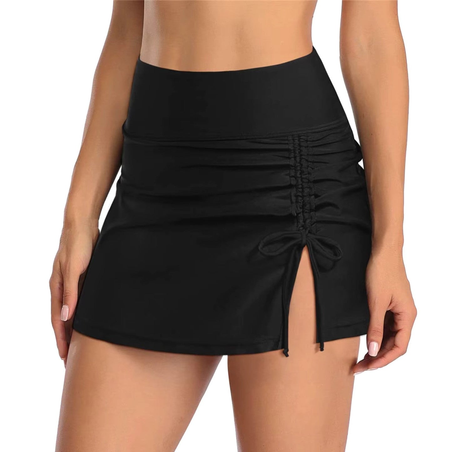 Pauline | Dames Minirok – Ruches – Zijsplit – Nauwsluitend