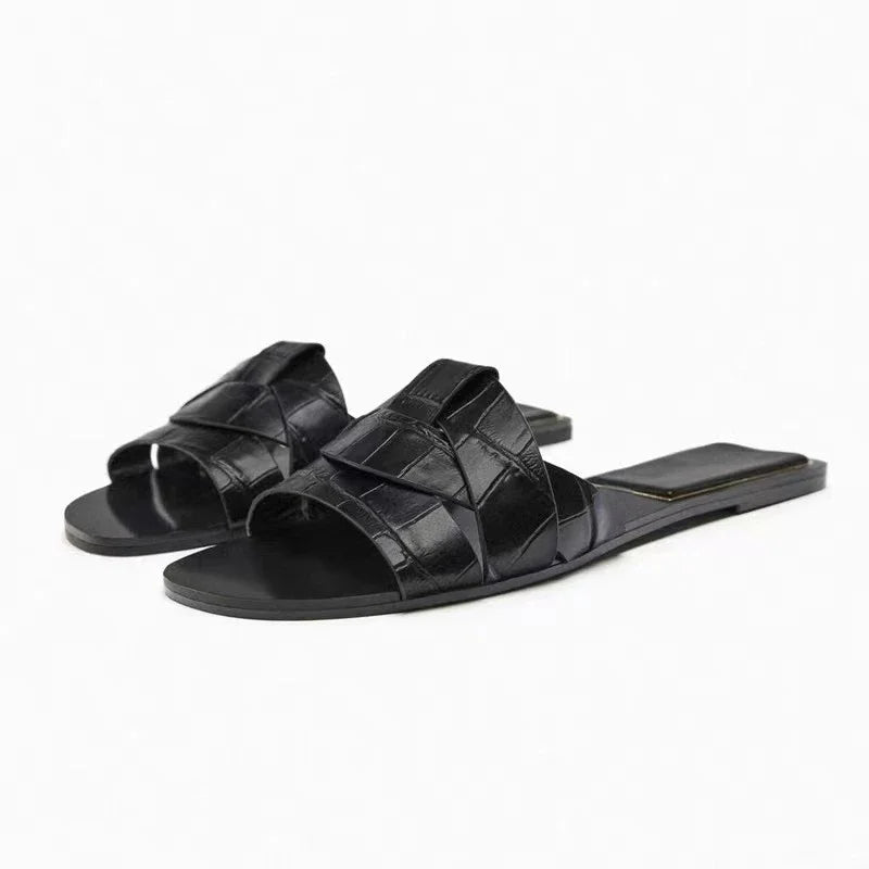Fien | Dames Sandalen met Gekruiste Banden, Minimalistisch en Comfortabel