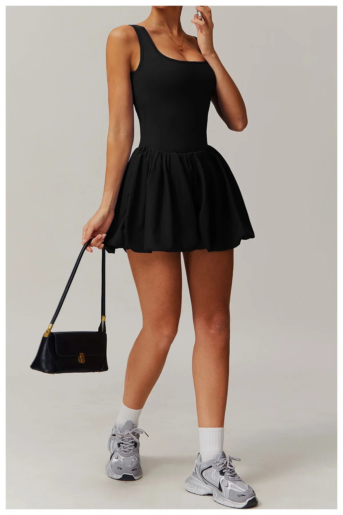 Elena Playsuit Dames | Sportieve Jumpsuit met Rok en Ingebouwde Shorts