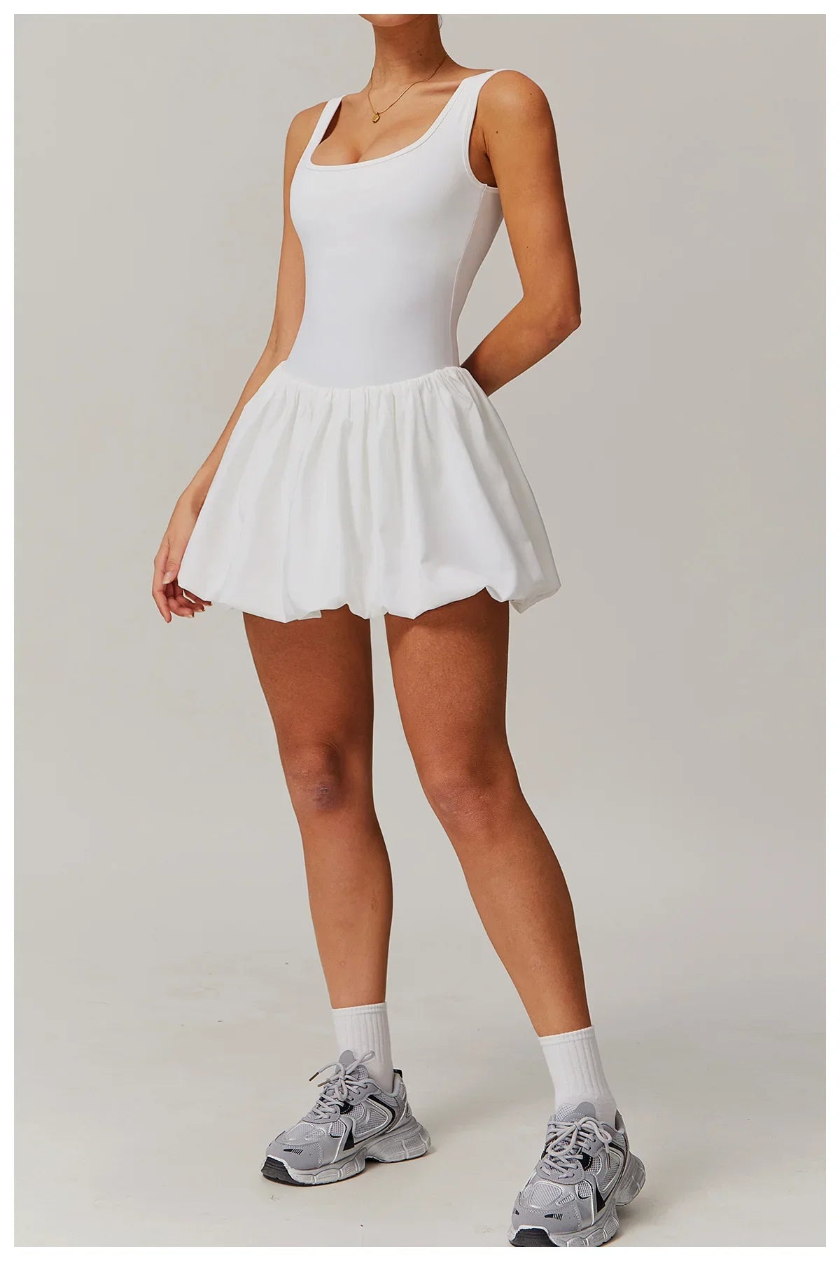 Elena Playsuit Dames | Sportieve Jumpsuit met Rok en Ingebouwde Shorts