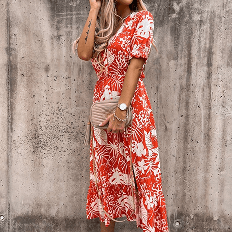Lydie | Zomerjurk voor Dames – Tijdloos Ontwerp met Elegante Mouwen