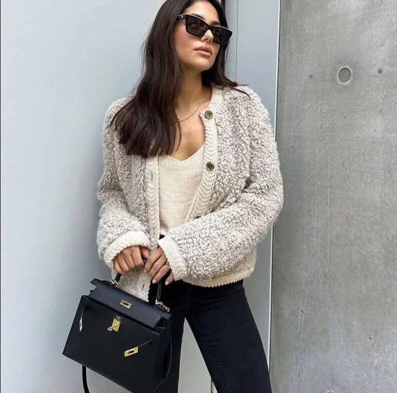 Lanae | Teddy Strickjacke voor Dames - Elegantie, Comfort en Warmte voor de Winter
