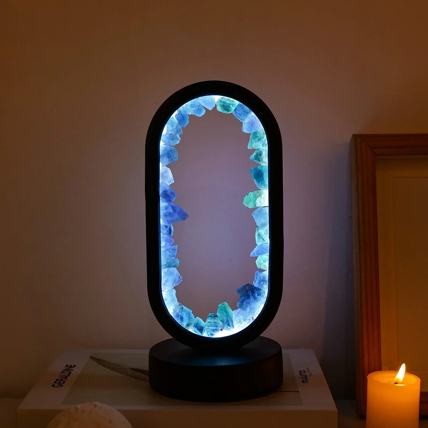 Amethist Lamp – Natuurlijke Paarse Kristallen voor Rustgevende Verlichting in Slaapkamer of Meditatiehoek