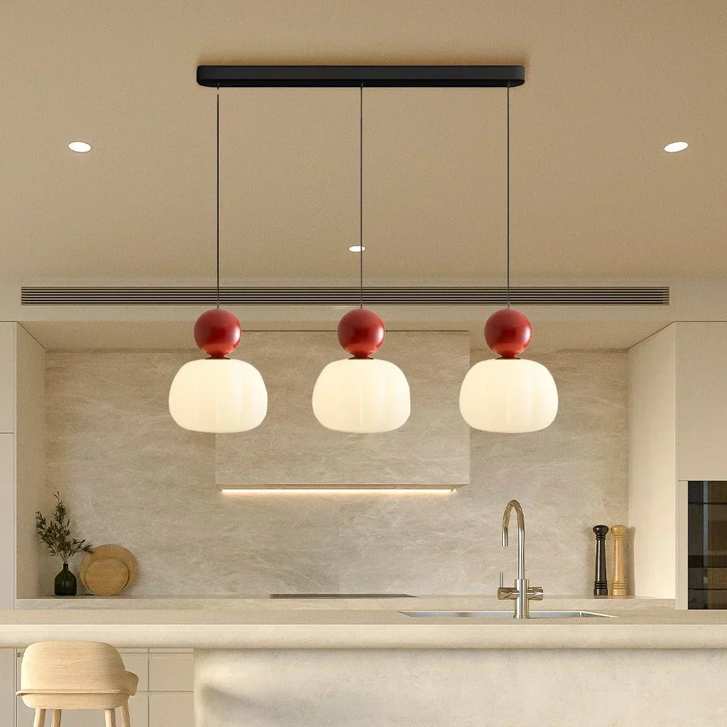 Hanglamp | Moderne metalen hanglamp met 3 lichtpunten in crème en andere kleuren