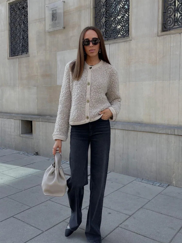 Lanae | Teddy Strickjacke voor Dames - Elegantie, Comfort en Warmte voor de Winter