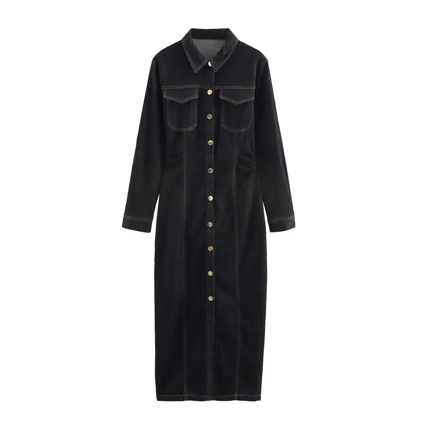 Ardella Denim Dress Dames | Tijdloze Spijkerjurk met Getailleerde Pasvorm