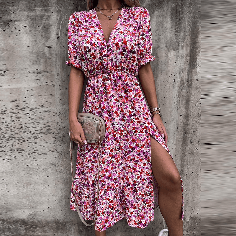 Lydie | Zomerjurk voor Dames – Tijdloos Ontwerp met Elegante Mouwen