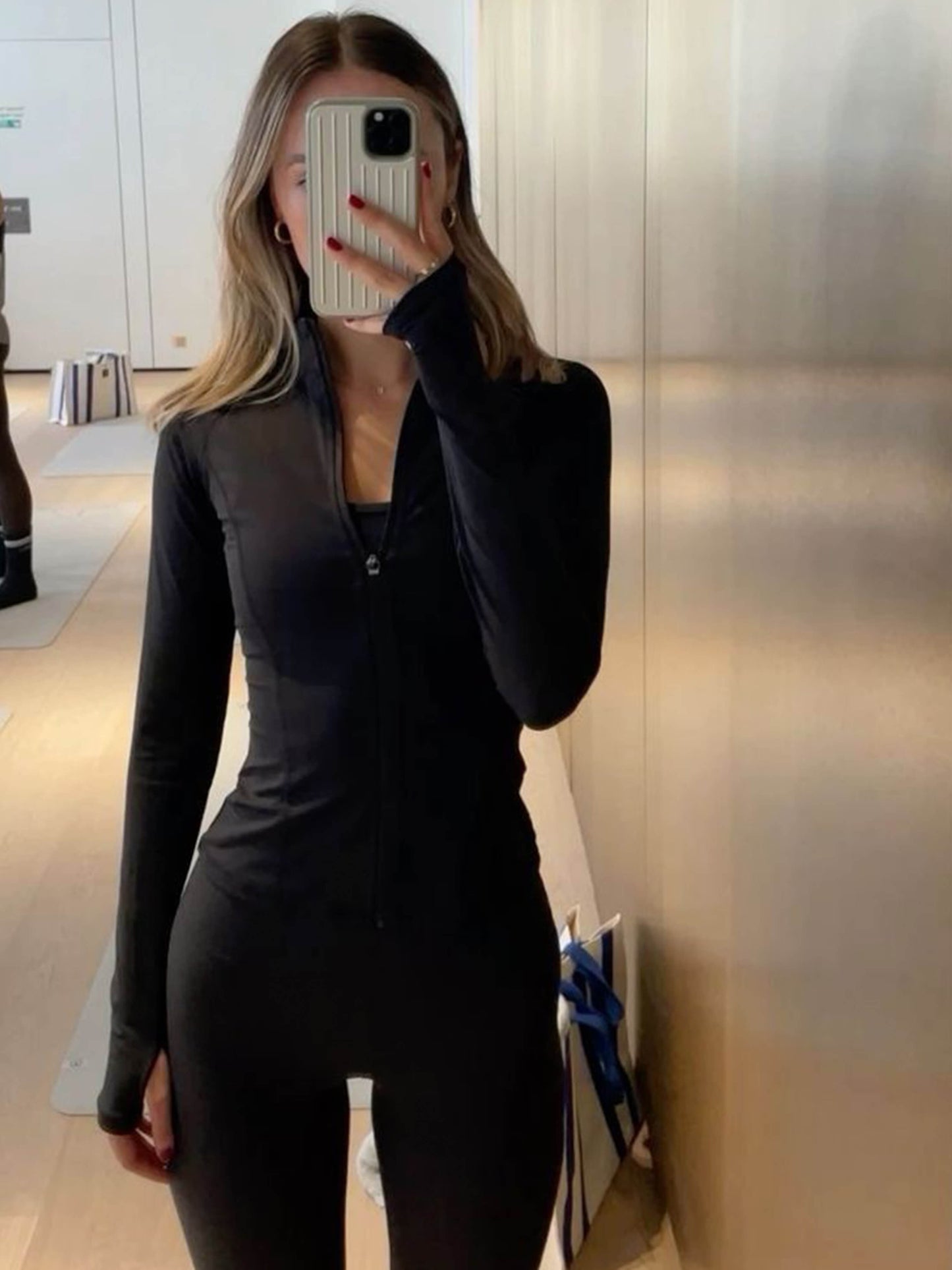 LOIS Fitness Jacket | Dames Sportjas met Sneldrogende Stof en Staande Kraag