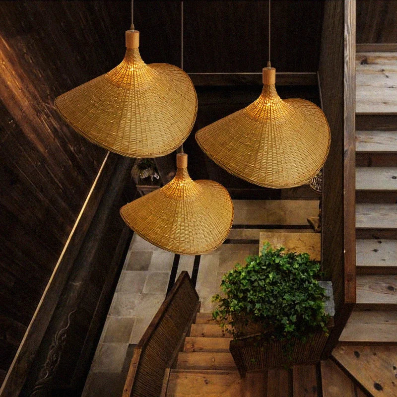 Bamboe Hanglamp – Natuurlijk, Bohemian Design voor Eetkamer of Woonkamer Decoratie
