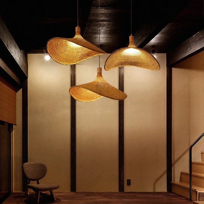 Bamboe Hanglamp – Natuurlijk, Bohemian Design voor Eetkamer of Woonkamer Decoratie