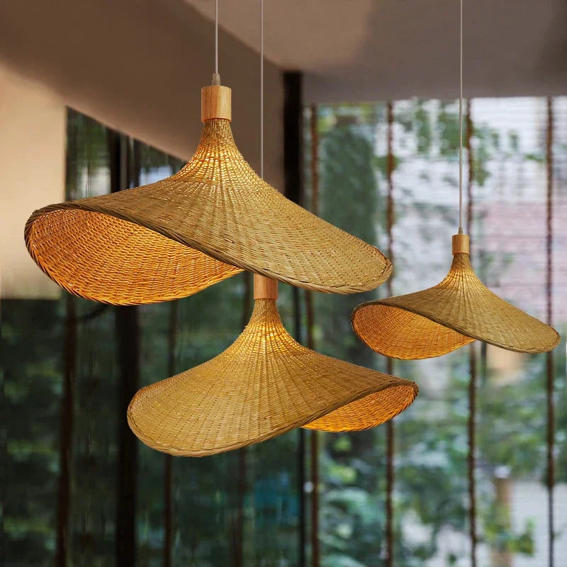 Bamboe Hanglamp – Natuurlijk, Bohemian Design voor Eetkamer of Woonkamer Decoratie