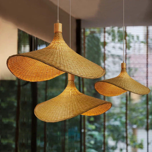 Bamboe Hanglamp – Natuurlijk, Bohemian Design voor Eetkamer of Woonkamer Decoratie
