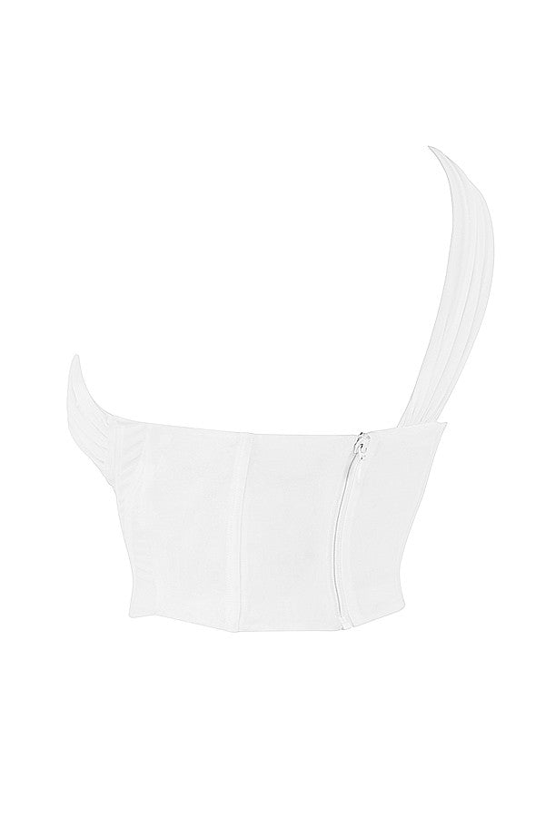 Myra | Dames Corset Top – One-Shoulder Asymmetrisch Design, Boning Structuur, Elegante Pasvorm