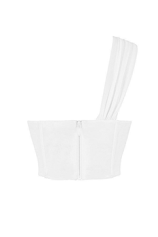 Myra | Dames Corset Top – One-Shoulder Asymmetrisch Design, Boning Structuur, Elegante Pasvorm