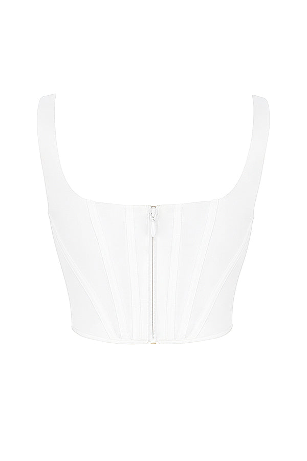 Monique | Dames Corset Top – Getailleerde Pasvorm, Vierkante Halslijn, Brede Bandjes