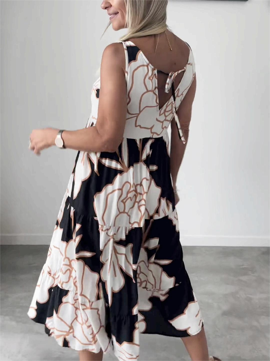 Laura | Off-Shoulder Gedrukt Jurk voor Dames - Elegant en Comfortabel