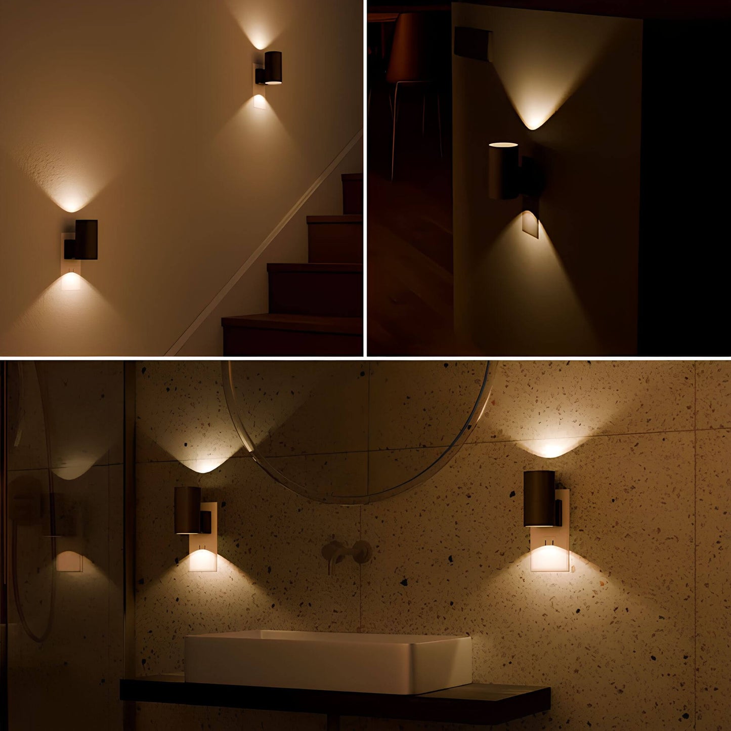 Dimbaar LED Nachtlampje – Wit Kunststof met Schemerfunctie voor Slaapkamer of Gangverlichting
