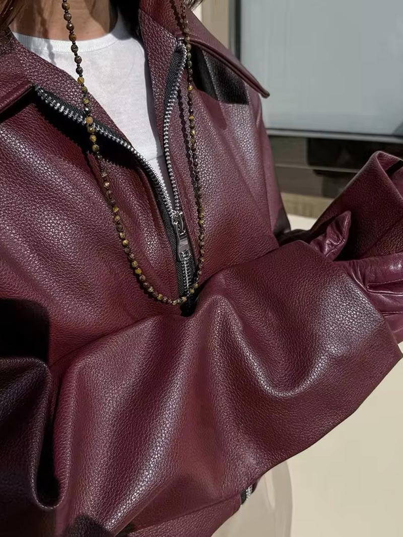 Ivy | Dames Leren Jas met Rits en Strakke Pasvorm – Luxe, Tijdloos en Stoer in Eén