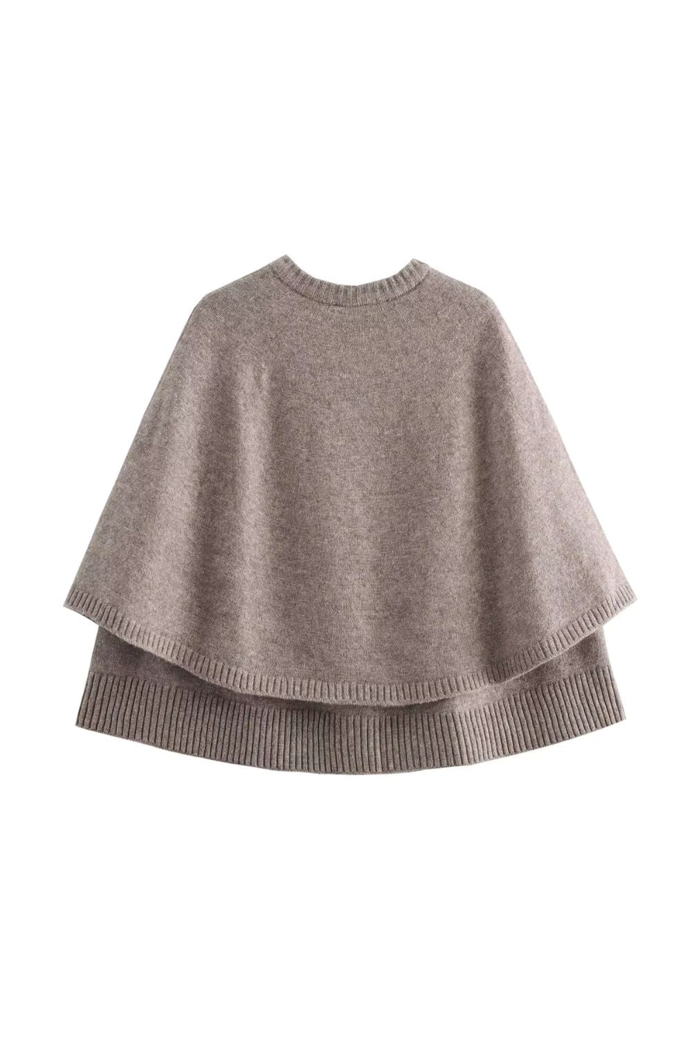 Aurora Poncho | Dames cape-vest met ronde hals en casual stijl