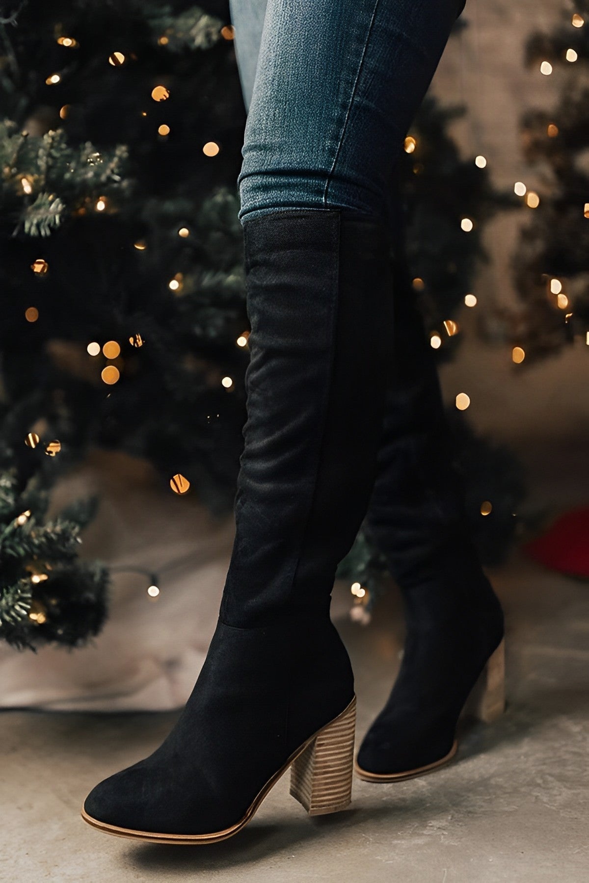Dames Kniehoge Laarzen – Suede, Herfst/Winter, Casual en Avondkleding