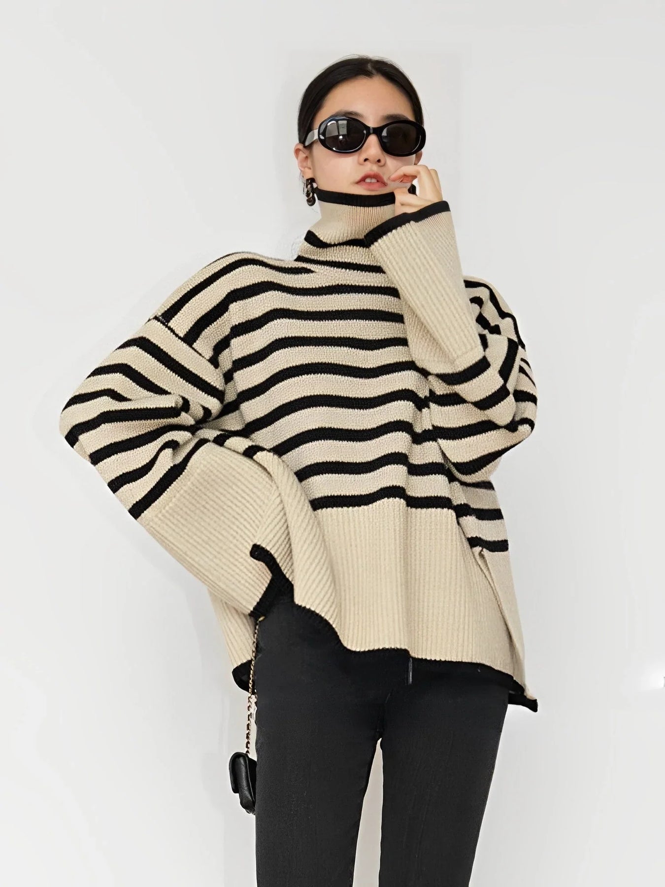 Dames Oversized Coltrui – Katoen, Losvallend, Casual voor Herfst en Winter