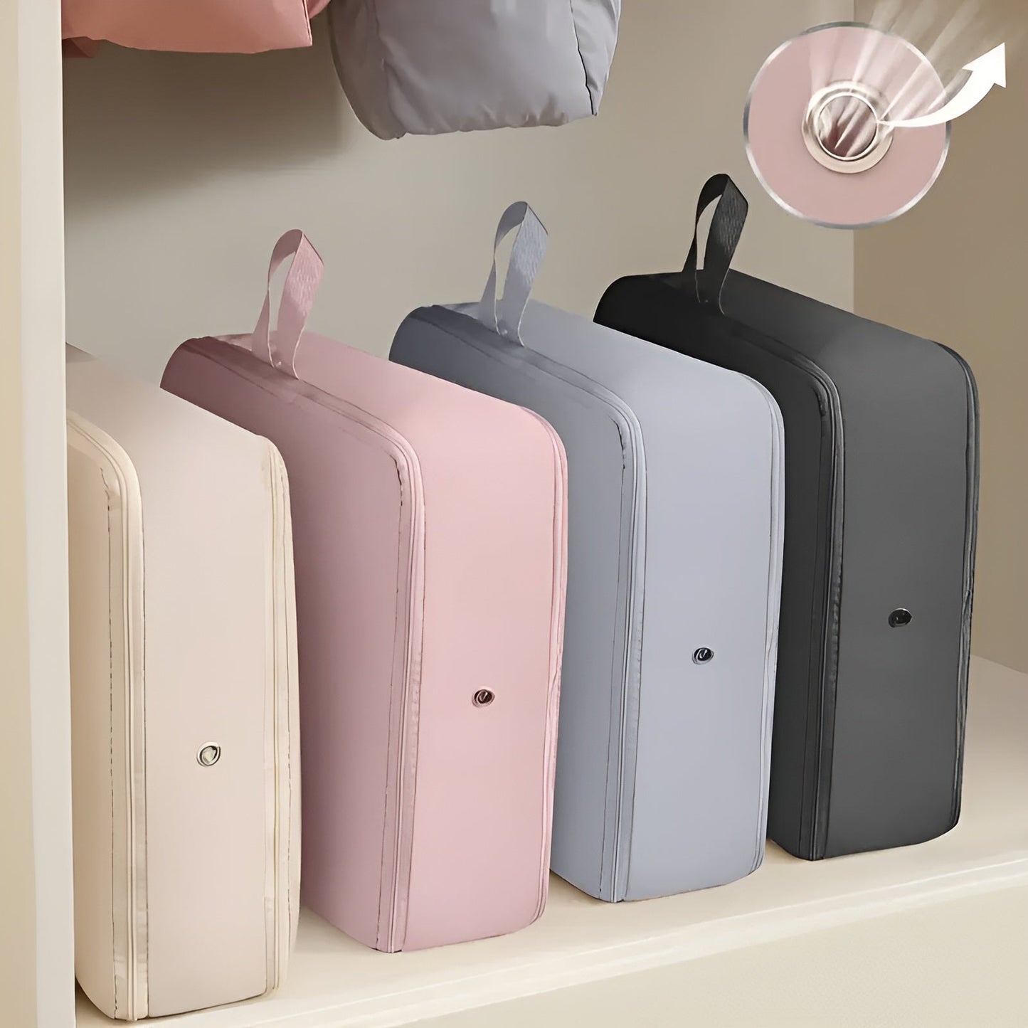 Compressie Opbergzak – Transparant, Ruimtebesparend voor Kleding en Beddengoed in Kast of Onderbed