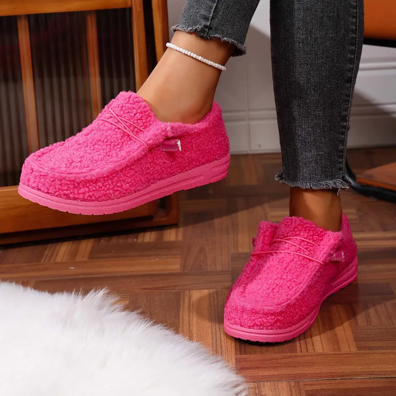 Dames Teddy Pantoffels – Warme Pantoffels van Fleece met Anti‑Slip Zool, Winter