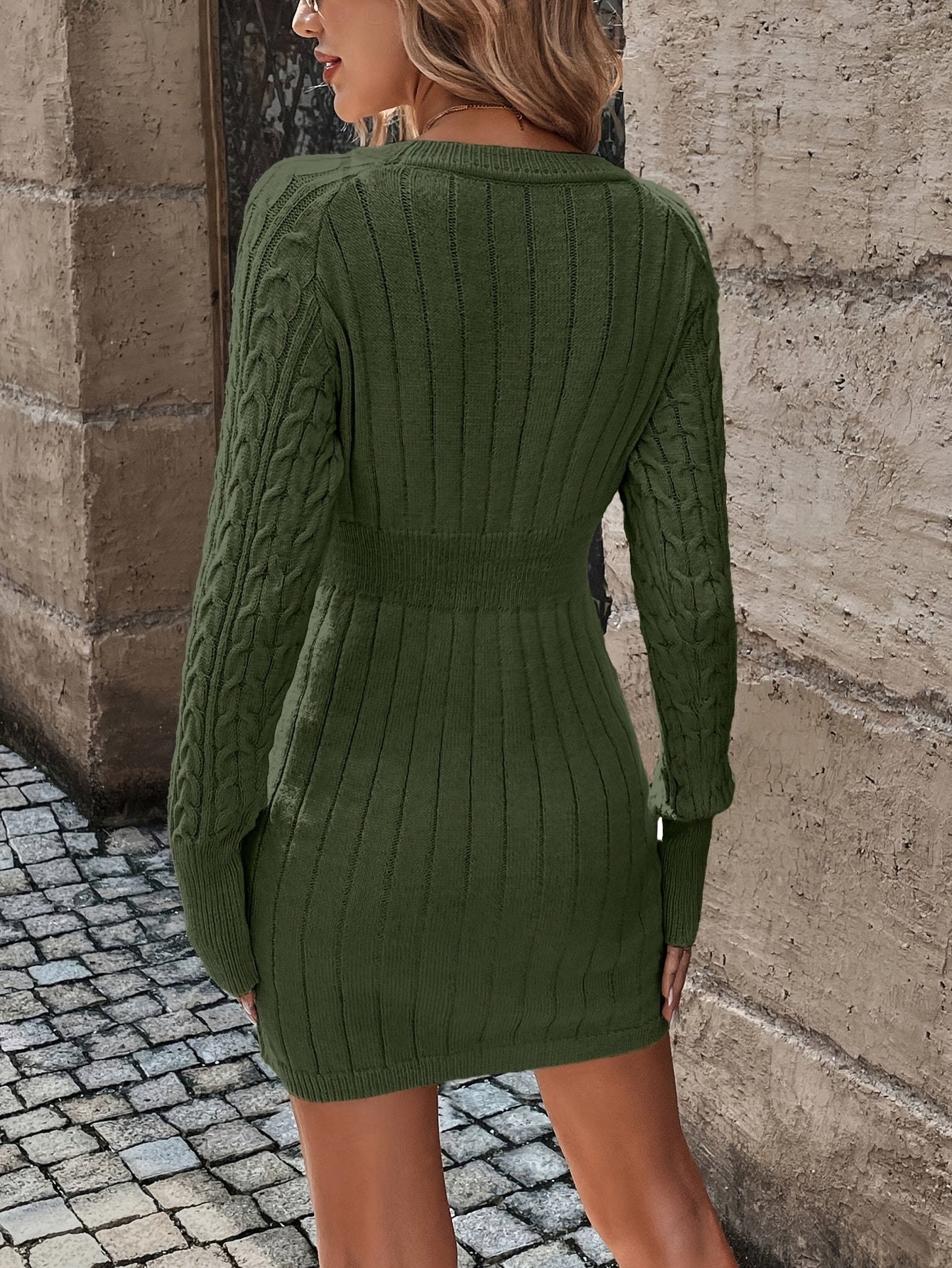 Perfecte Herfst Jurk | Dames tuniekjurk met H-lijn silhouet en gebreide stof in effen kleur