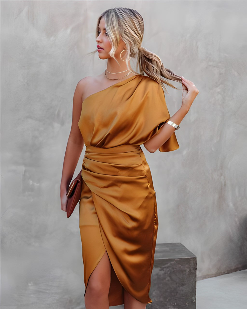 Xaviera | Dames Zijde Feestjurk – Luxe, Vloeiende Pasvorm & Tijdloze Elegantie