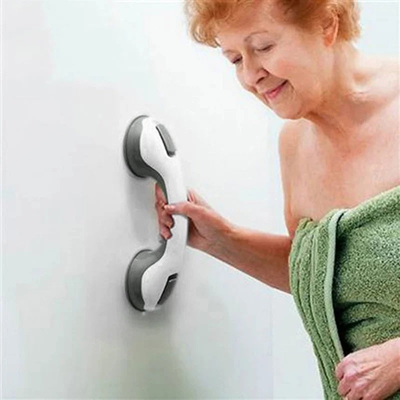 Veiligheids Handgreep – Wit, Suction Bevestiging voor Badkamer of Douche