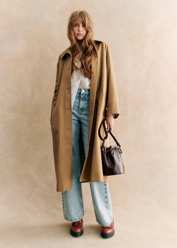 Rose Trenchcoat Dames | Tijdloze Voorjaarsjas met Subtiele Ruitjesvoering