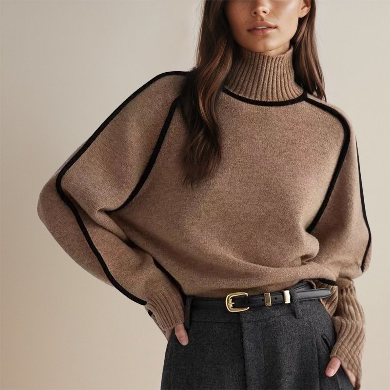 Lisanne Coltrui | Dames Trui met Color-Block Design en Zachte Stof