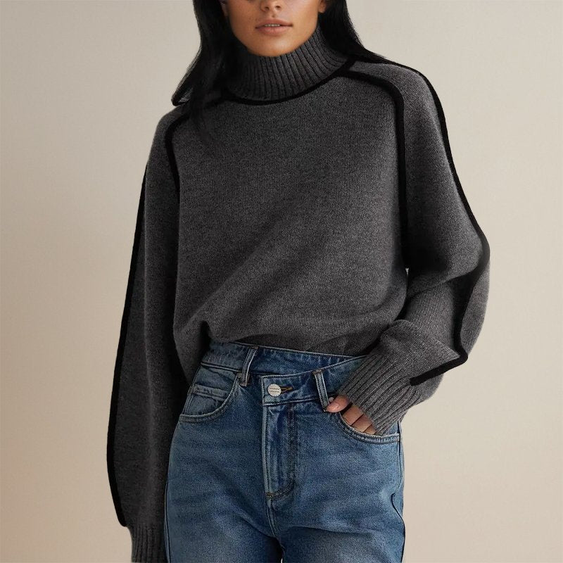 Lisanne Coltrui | Dames Trui met Color-Block Design en Zachte Stof
