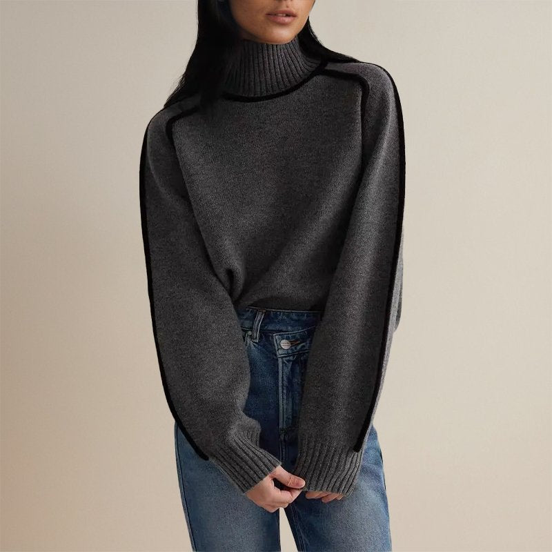 Lisanne Coltrui | Dames Trui met Color-Block Design en Zachte Stof