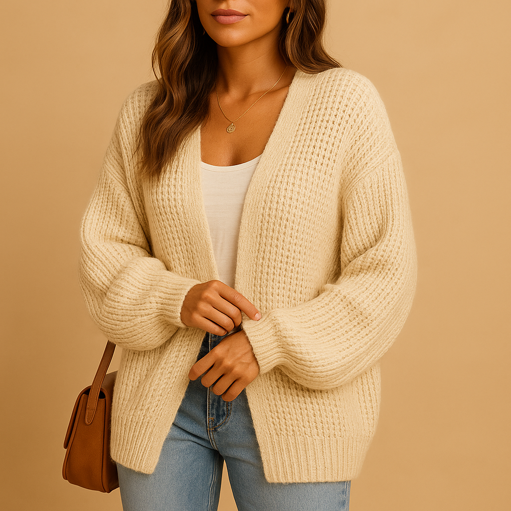 Dames Losvallend Open Gebreid Vest – Casual Cardigan zonder knopen
