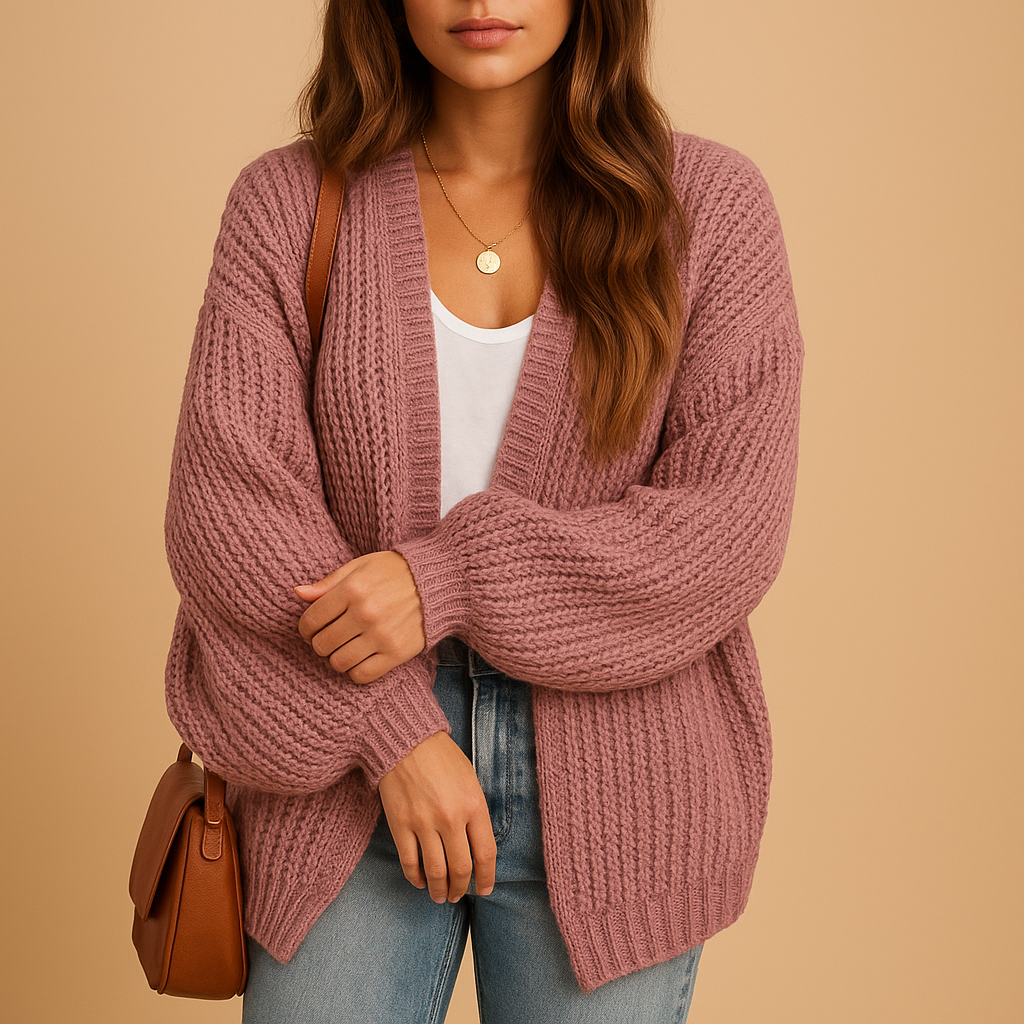 Dames Losvallend Open Gebreid Vest – Casual Cardigan zonder knopen