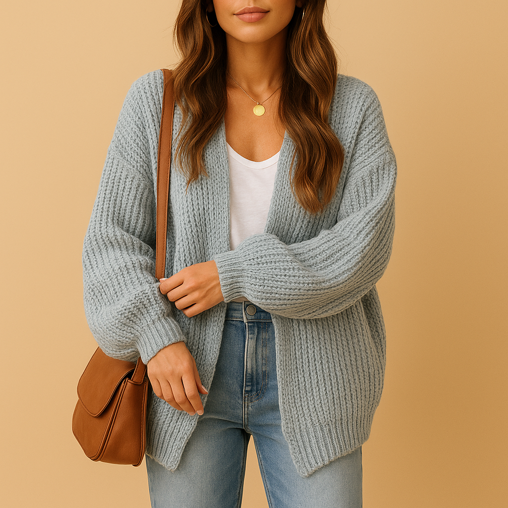 Dames Losvallend Open Gebreid Vest – Casual Cardigan zonder knopen