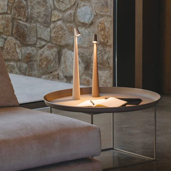Draadloze Tafellamp – Aluminium, Minimalistisch Design met Touch-Functie voor Woonkamer of Eetkamer Verlichting