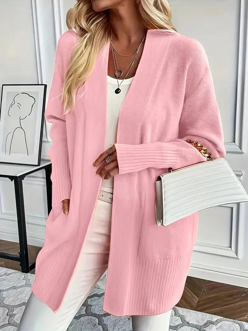 Elvira Vest Dames | Gebreid Vest met Diepe V-Hals en Comfortabele Pasvorm