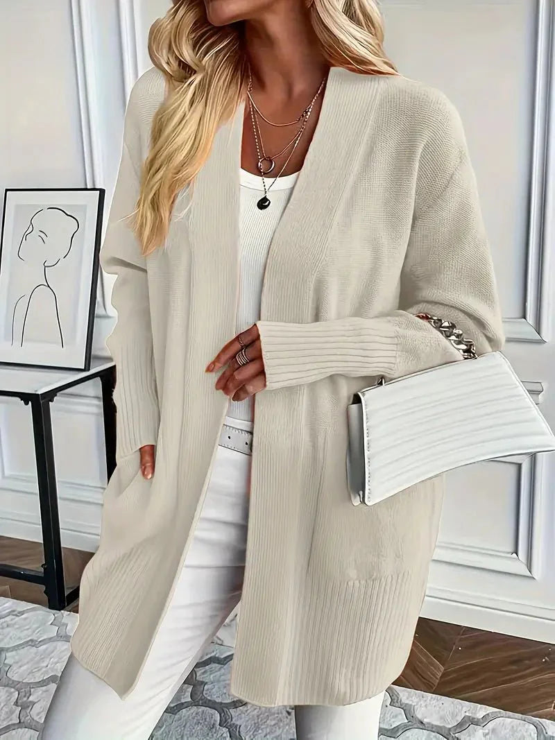 Elvira Vest Dames | Gebreid Vest met Diepe V-Hals en Comfortabele Pasvorm