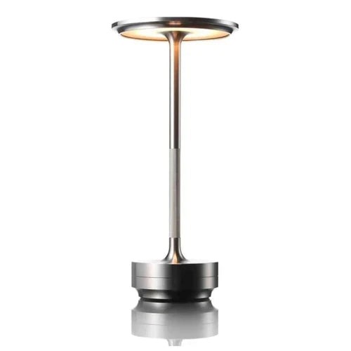 Draadloze Tafellamp – Metaal en Glas, Scandinavisch Design voor Woonkamer of Slaapkamer
