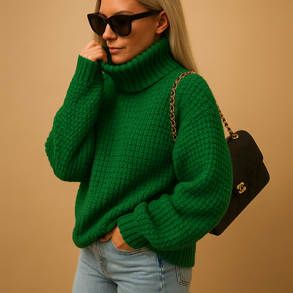 Dames Warme Gebreide Trui – Lange Mouw, Herfst/Winter, Casual