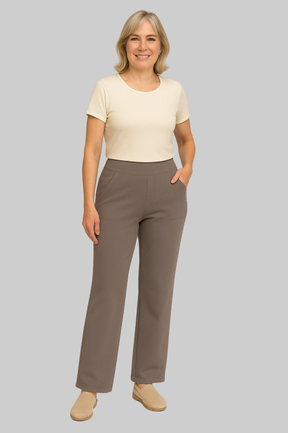 Rosalie Stretchbroek | Dames Broek met Hoge Taille en Zachte Ademende Stretchstof