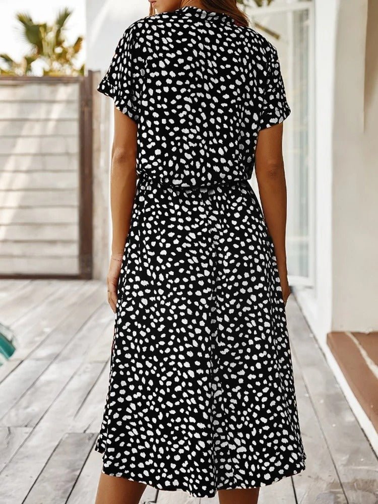 Flora | Dames Midi Jurk, Lichtgewicht en Elegant voor de Zomer