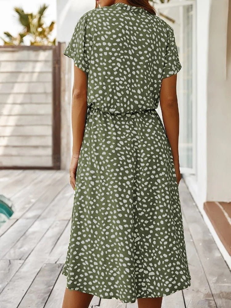 Flora | Dames Midi Jurk, Lichtgewicht en Elegant voor de Zomer